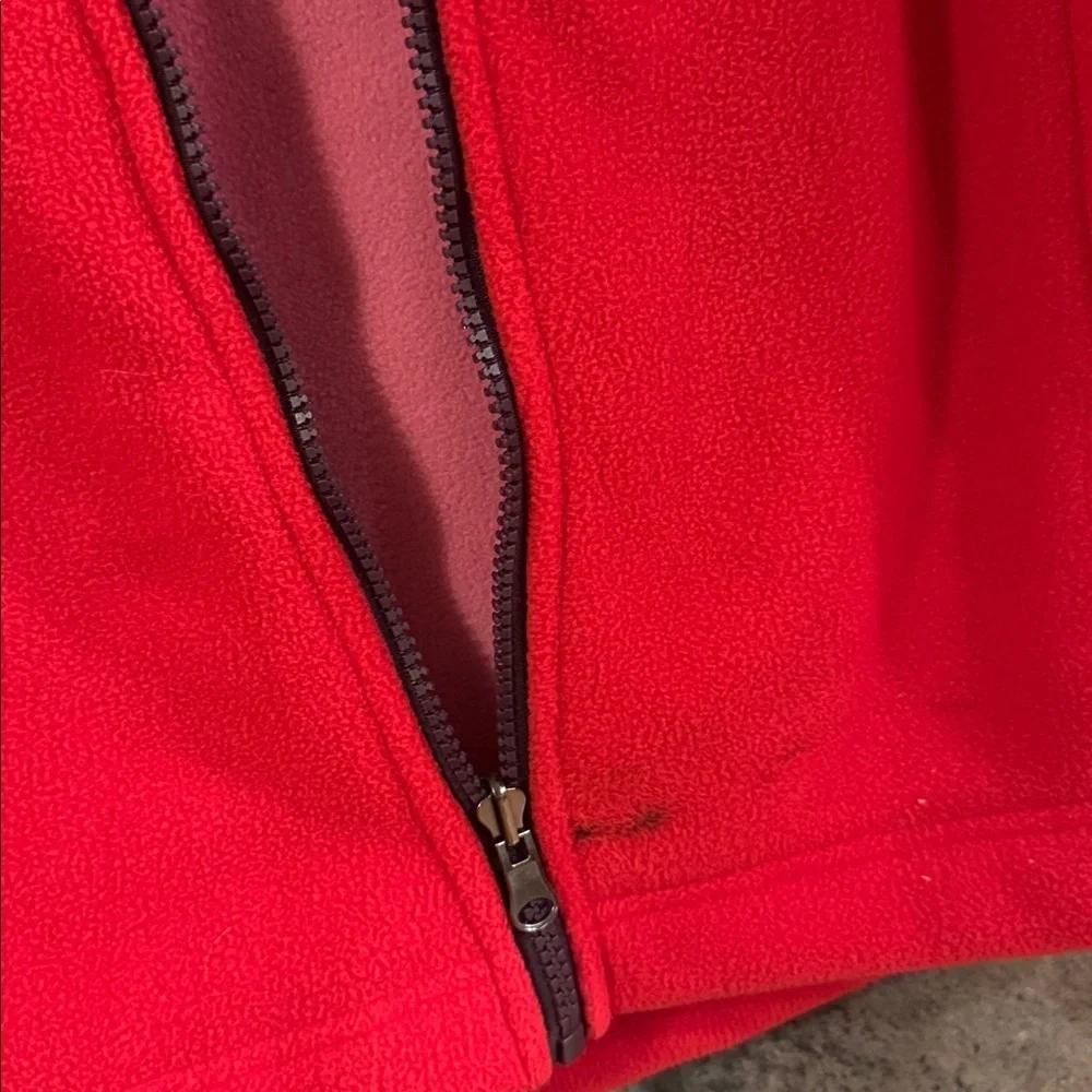 Jack Wolfskin Kids Bright Red Heavy Fleece Zip Up Jacket size medium